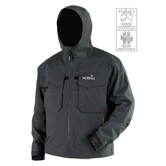 Куртка забродная NORFIN PILOT GRAY 04 р.XL 527504-XL