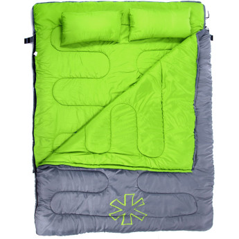 Мешок-одеяло спальный NORFIN ALPINE COMFORT DOUBLE 250 GREEN